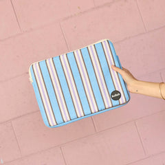 Laptop Case Choc Blue Stripe